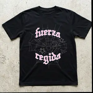Exclusive Fuerza Regida Graphic T-Shirt with Spider Web Design