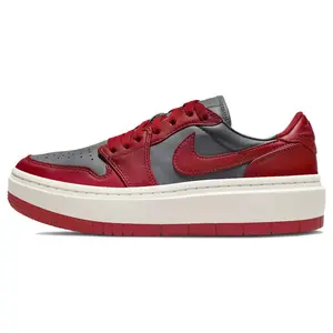 Jordan Air Jordan 1 Low SE "UNLV" Women's Platform Low-Top Retro Basketball Sneakers in Gray and Red