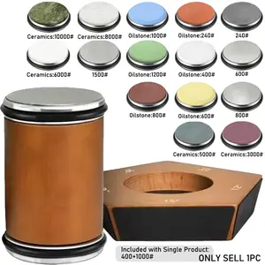 Rolling Knife Sharpener Kit, Wooden, 2/4/5-Angle Rolling Sharpener Set, Features Diamond Abrasives Suitable for Steel of Any Hardness, Kitchen Sharpener Includes Magnetic Angles at 12°,15°,18°,20°,22°, Plus Abrasive Disc Accessories