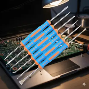 Professional Electronic Repair Tool Kit: Precision Desoldering, Anti-Static & Heat-Resistant PCB Maintenance Set, Portable Soldering Station with Multifunctional Solder Suction Cleaner for DIY Engineers