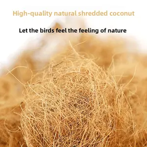 Coconut Fiber Bird Nest Pad for Parrots Lovebird Parakeet Natural Shredded Coconut Warm Breathable Nesting Mat for Pet Birds Habitat Decoration
