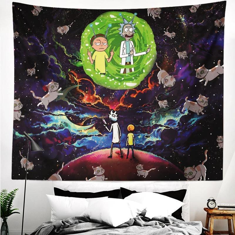 Rick and Morty Tapestry Wall Decor Wall Hanging for Bedroom
