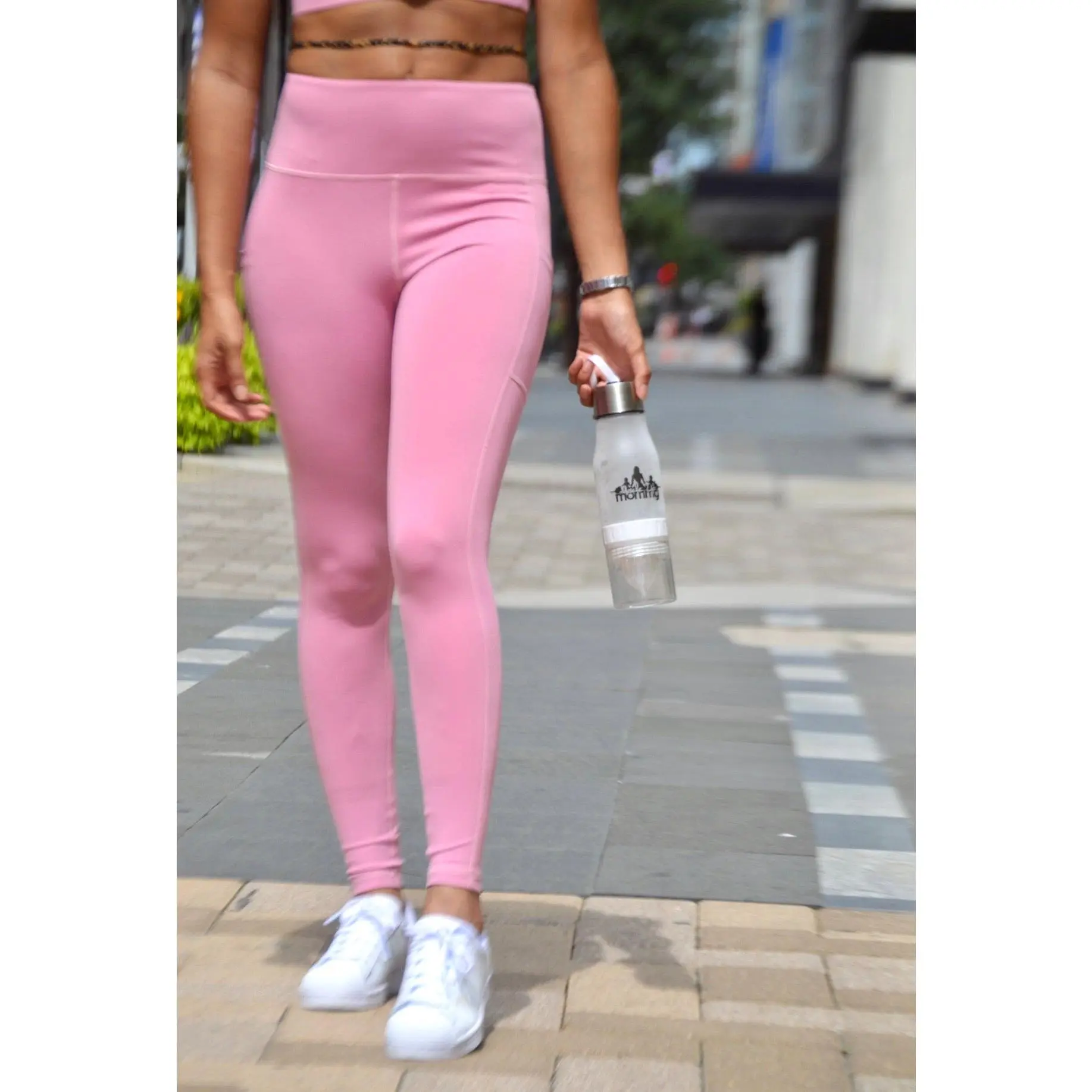 KYNDALL HIGH WAIST LEGGINGS | PINK