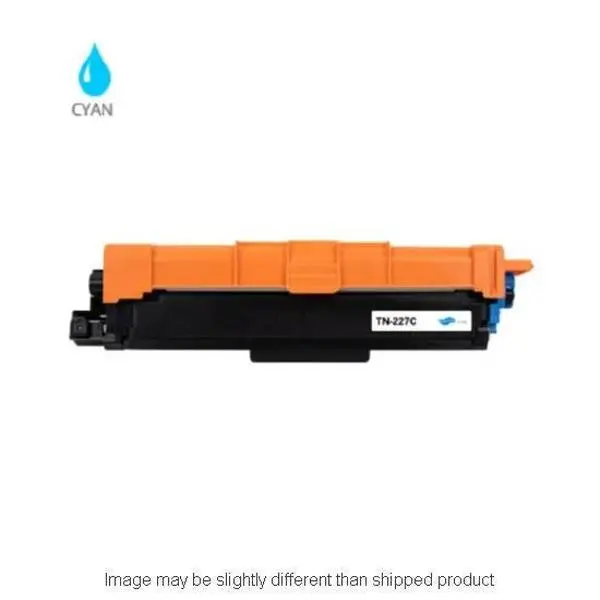 Remanufactured Brother TN227 High-Yield Cyan Toner Cartridge