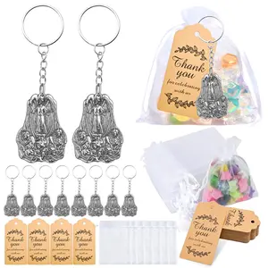 10PCS Lion Guardian Zinc Alloy Keychain - Holy Communion/Baptism Keepsake/Creative Gift/Perfect for Holidays