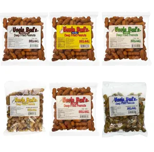 Uncle Bud's Crispy Fried Peanuts, Individually Packaged Peanuts: Salty, Cajun, Garlic, Spicy, Old Bay, BBQ Bacon, Assorted Flavor Crispy Peanut Pack, Spicy Peanuts, Spicy Peanuts with Shell(Available for retail sale)