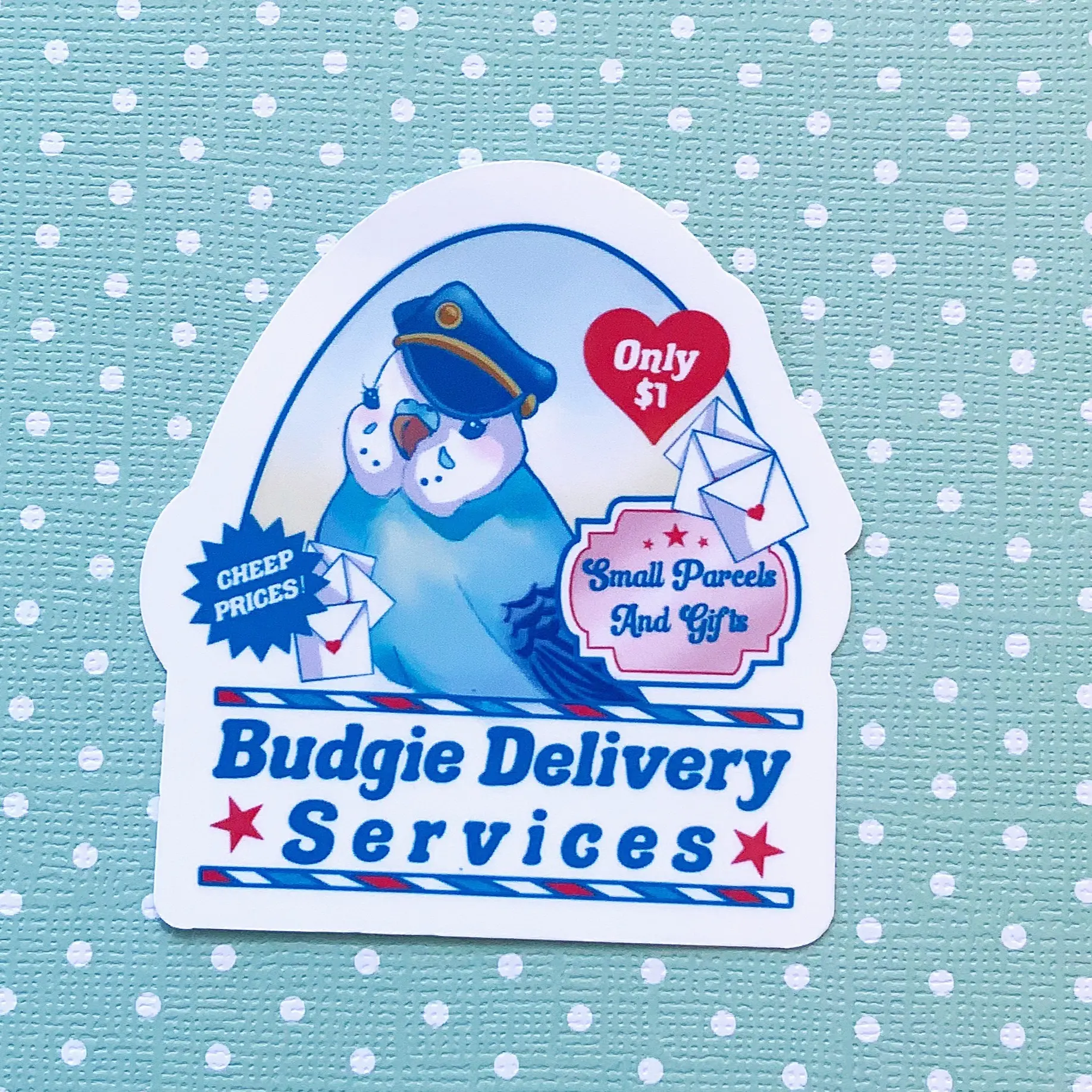 Budgie Delivery Services Sticker