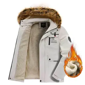 Men's High-Quality Thick Warm Snowboard Hooded Jacket Coat Winter Windproof Mountain Rainwear, Multi-Functional with Many Pockets, Suitable for Skiing, Climbing, Fishing, Work, Sea Beach Drifting, Snowsuit, Men's Snowboard Jacket