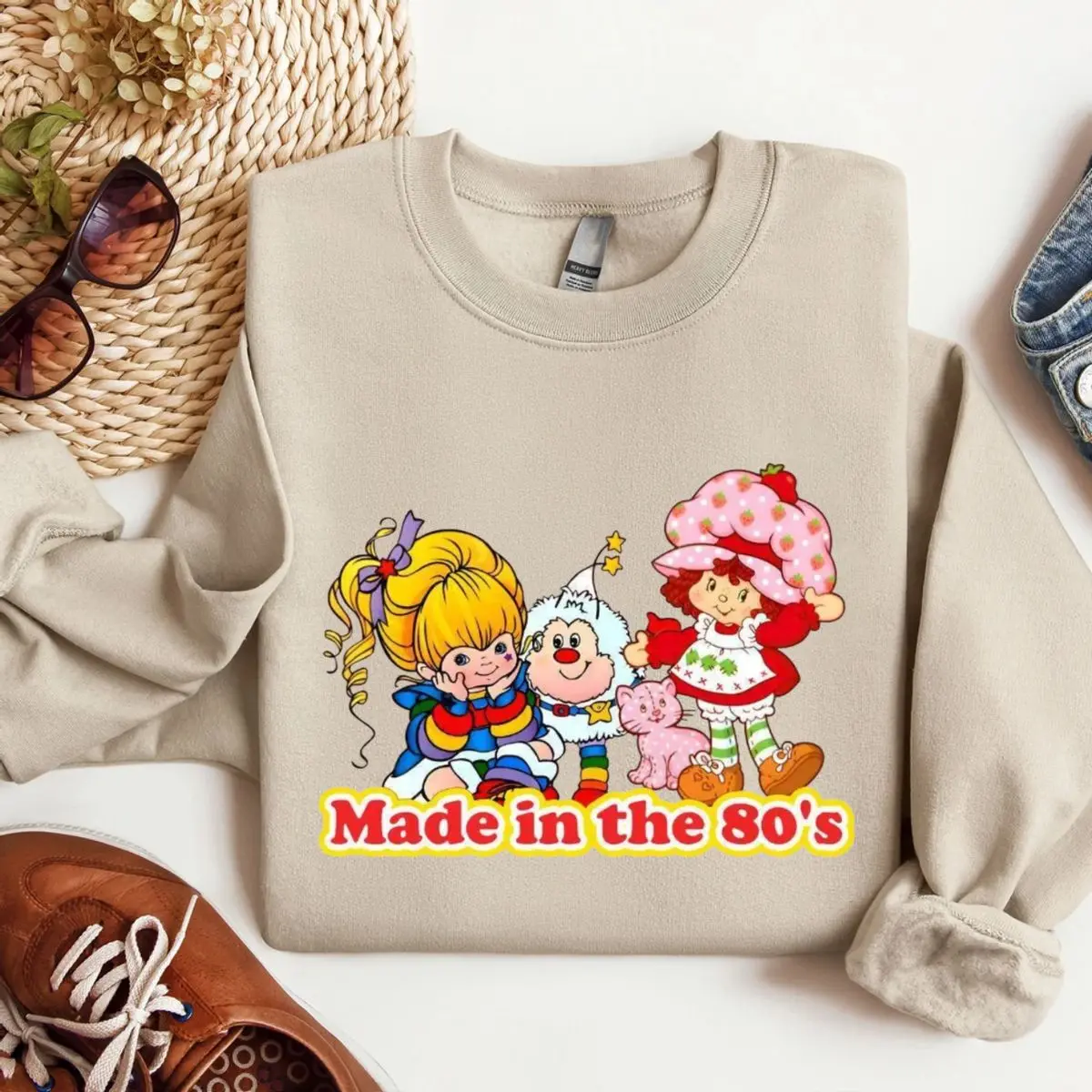 80s Girls Vintage Cartoon Shirt Retro Millennial Nostalgia Tee She Ra Strawberry Shortcake Shirt, Unisex Sweater Pullover Tee