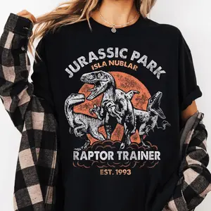Vintage Jurasic Raptor Unisex T Shirt Sweatshirt, Vintage Dinosaur Movie Graphic Shirt, Classic Movie Fan Tshirt, Raptor Graphic Nostalgic Film Shirt, Unisex Sweater Pullover Tee