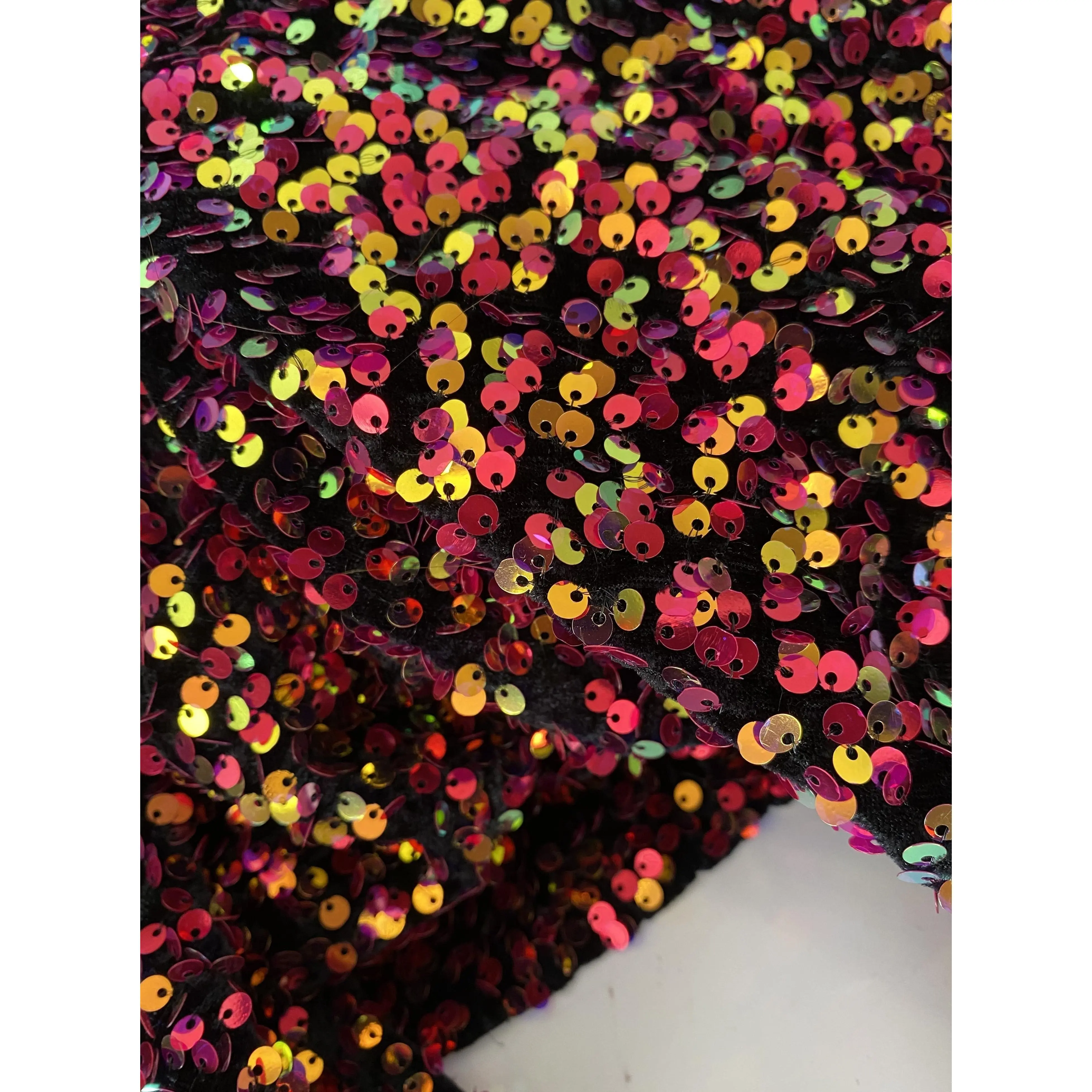 Multicolor Sequin on Velvet