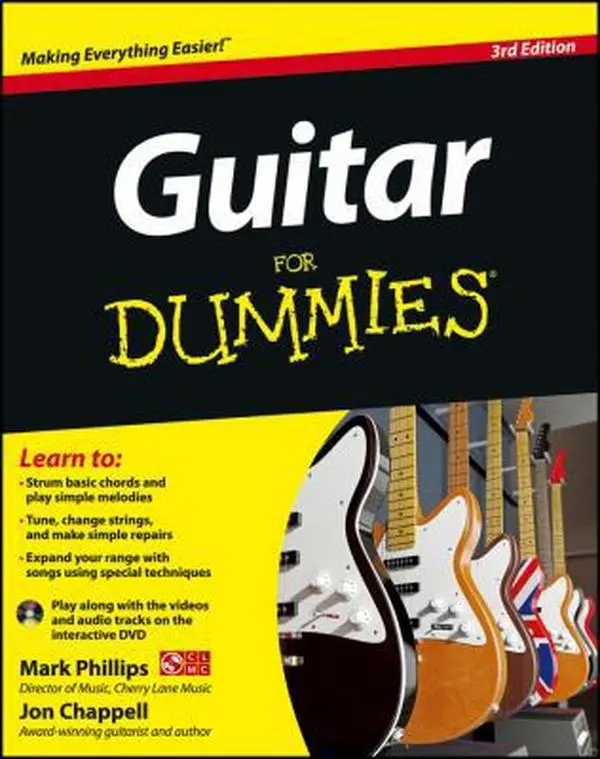 USED Book - Guitar for Dummies by Mark Phillips (Paperback) - english