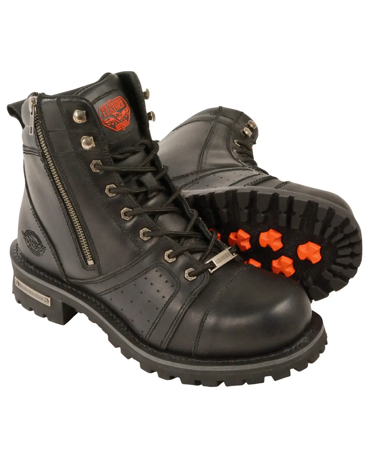 Milwaukee Leather Men's Men'S Lace To Toe Boot Round - Mbm9000