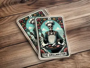 The Grillmaster Sticker Colorful Outdoor Grill Expert Sticker