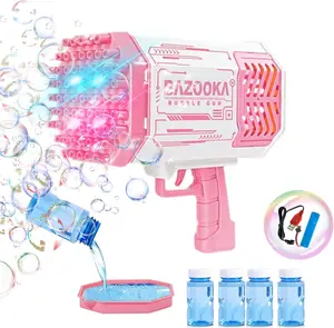 Bubble Machine Gun 69 Hole Bubble Machine with Colored Lights Gifts for Kids Adults Outdoor Best TIK Tok Toys for Wedding Birthday Party