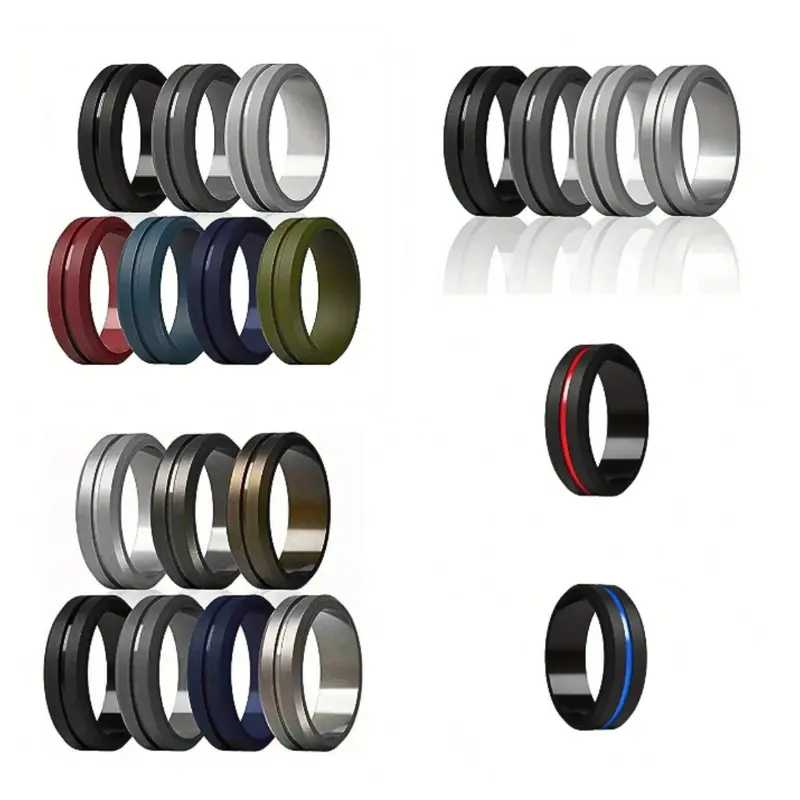 mens wedding ring anime silicone rings