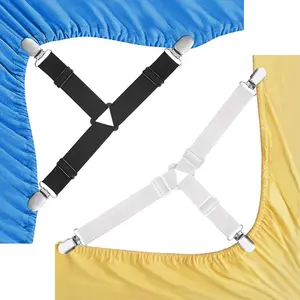 Non-Slip Bed Sheet Holder, Adjustable Spring Clamp, Safety Anti-Collision Design, Strong Non-Slip Home Bedding Fixer, Multi-Scene Use