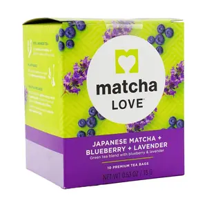 ITO EN Matcha Blueberry Lavender Tea Bags - 10 Count (15g) - Japanese Herbal Infusion for Relaxation & Wellness