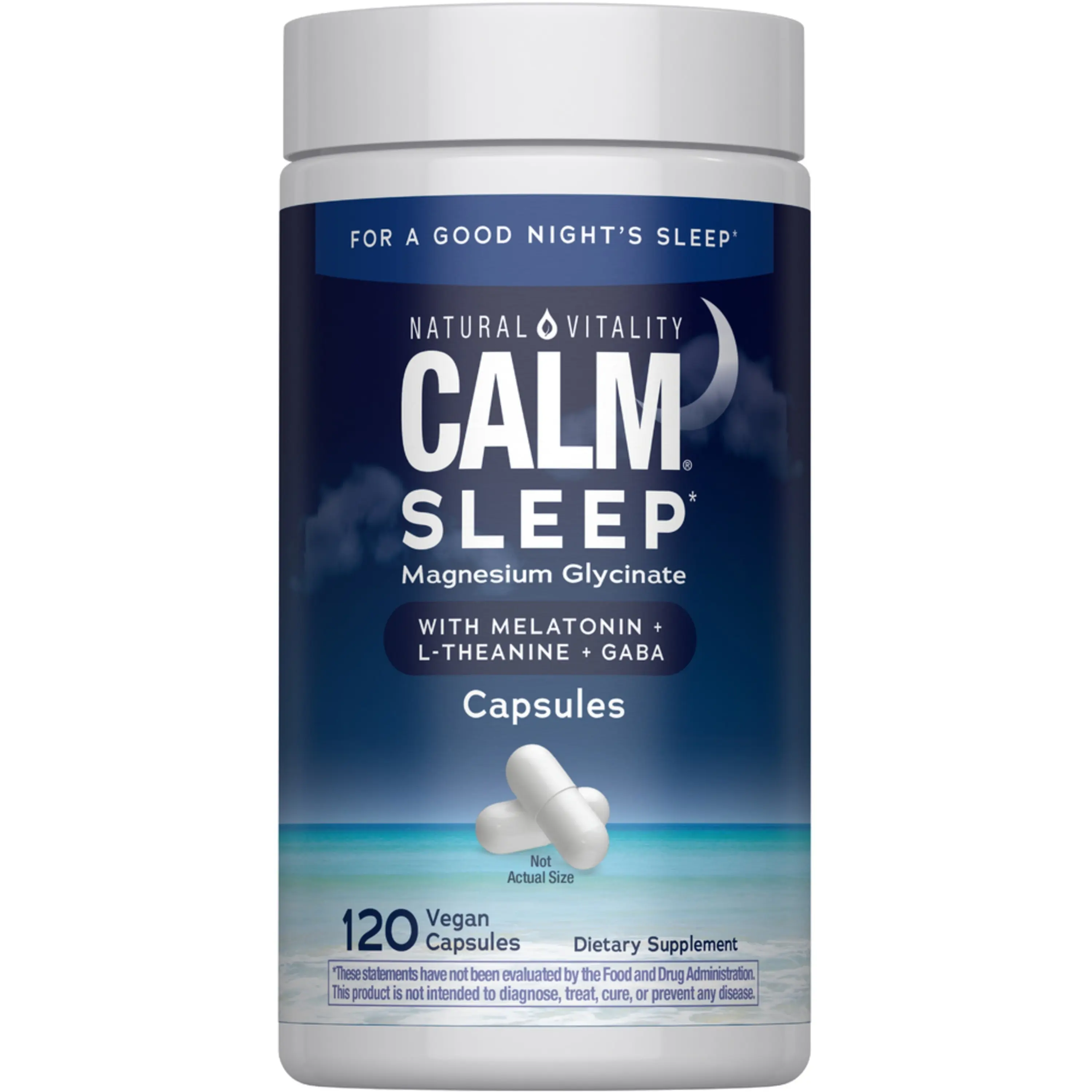 CALM Sleep Magnesium Supplement - With Melatonin, L-Theanine, & GABA - Gluten Free, Vegan, Non-GMO - 120 Capsules CALM Sleep Magnesium Supplement - With Melatonin, L-Theanine, & GABA - Gluten Free, Vegan, Non-GMO - 120 Capsules