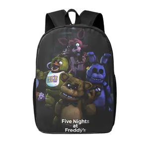 five nights at freddy's All Over Print Casual Backpack FNaF Nightmare Laptop Backpack for Travel Hiking Lightweight Anime Rucksack Daily Essentials Camping Daypack Computer Backpack