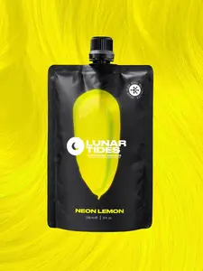 Lunar Tides Hair Color - Neon Lemon UV Reactive Bright Yellow Semi-Permanent Hair Color Vegan Cruelty-Free