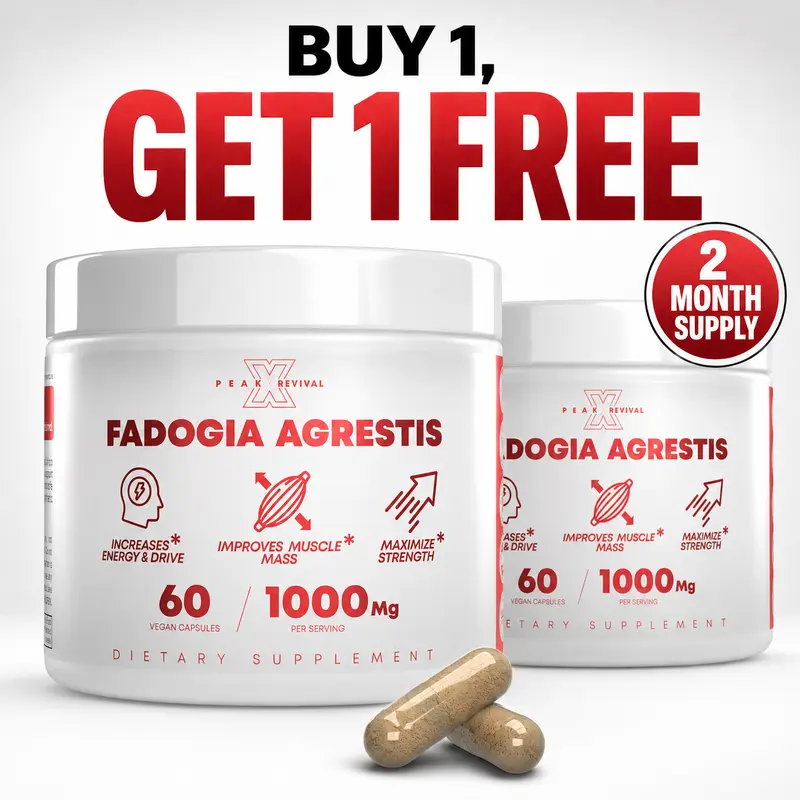 Peak Revival-X 2 Month Supply Botanical Extracts Herbal Supplements - 1000mg Fadogia Agrestis Per Serving, 120 Total Capsules, Colostrum Added, No Artificial Flavor, Non-GMO, Gluten-Free Dietary Supplement