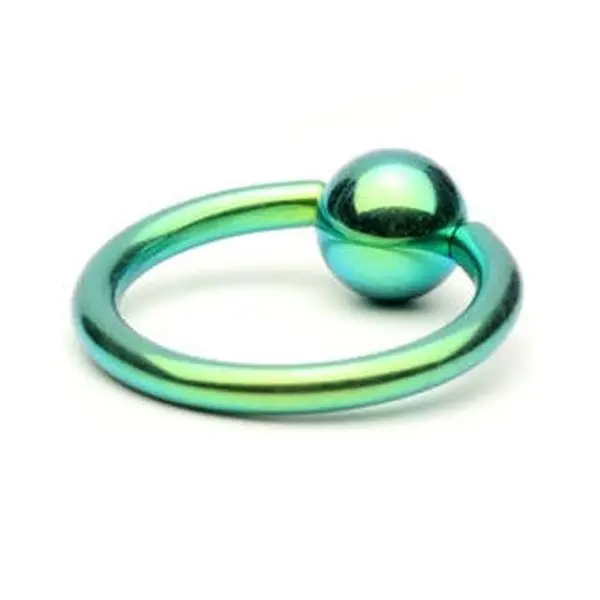 Green Titanium Captive Bead Ring Green Titanium Captive Bead Ring