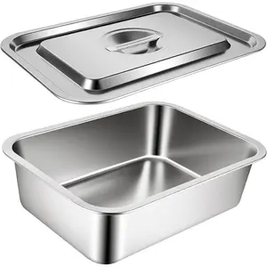 9x13 Baking Pan with Lid, 7.6Qt Large Lasagna Pan, 4 Inch Extra Deep Stainless Steel Casserole Dish, Oven Safe for Baking, Cooking