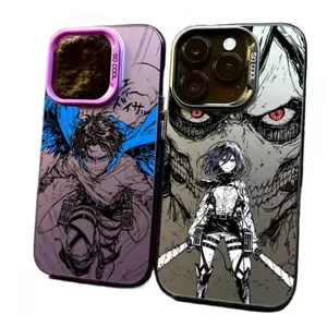 Mikasa Ackerman Attack On Titan Eren Anime Hot Phone Cases For iPhone 17 16 15 14 13 12 Promax Pro Air Plus Black Purple Shockproof Protective Cover
