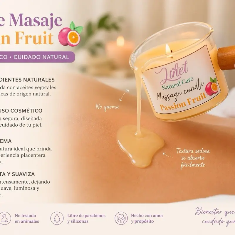 Passion Fruit Scented Massage Candle