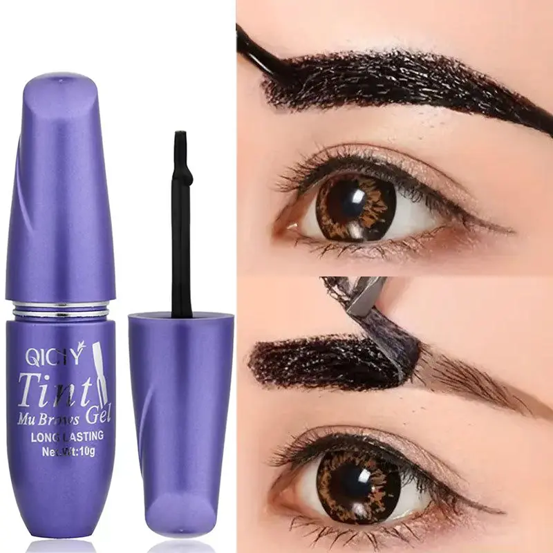 Easy Peel Eyebrow Gel #01 - Water & Sweat Resistant, Black/Brown Tattoo Shades, Film Forming, Medium Coverage, Long Lasting, Universal Makeup for All Skin Types peel  lip  stain Waterproof Natural Brow Styling Gel peel-off Daily Flawless