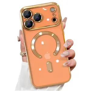 Dual Layer Case for iPhone 17 Pro Max 17 Air 16 15 14 13 Pro Max, Compatible with MagSafe, Heavy Duty Shockproof Protection Phone Cases, Anti-Drop, Transparent Magnetic Phone Case