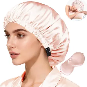 2Pcs Hair Bonnets For Sleeping Satin Bonnet Silk Bonnets For Women Silky Night Caps Womens Curly Hair Sleep Cap