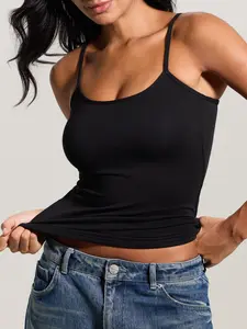 klassy Braless Cami Tank with Built-in Padding and Bandless Design - Soft Fabric for Everyday Wear