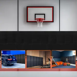 VEVOR Gym Wall Padding, TikTokShopBlackFriday, 60 x 20 x 2 inch Tear-Resistant Wall Mat, Removable 2" Thick Foam High Density Basketball Court Wall-Mounted Padding, Durable Waterproof Protective Pad for Gym Garage Basement