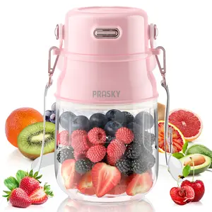 PRASKY Portable Blender 27oz Cup - Type-C Rechargeable, BPA-Free, Includes Lid & Shoulder Strap for Gym, Tavel, Kitchen & Juicer Machine Travel - Mix Powerful Blending outdoorfun