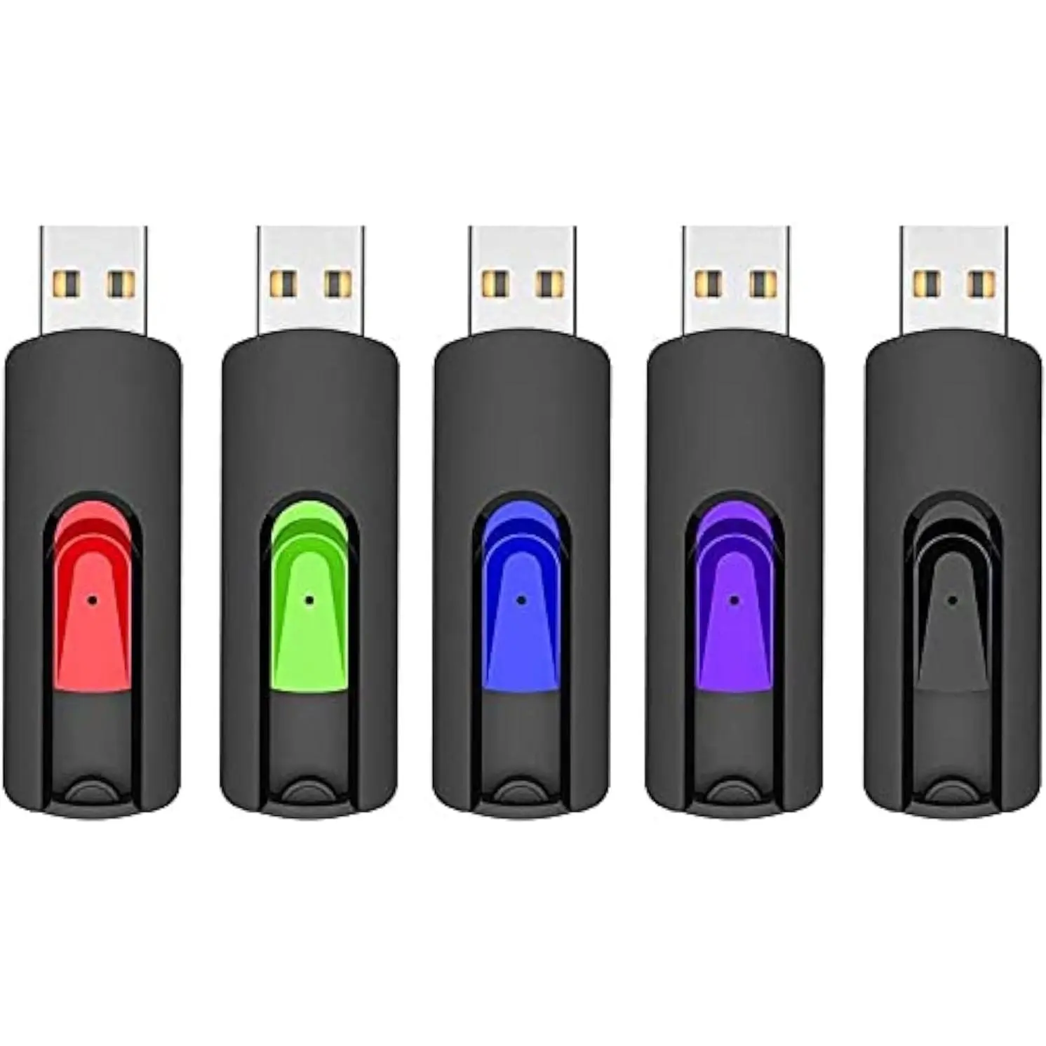 5 Pack 64GB USB Flash Drive, USB 2.0 Memory Stick Thumb Drives Jump Drive Pen Drive for PC Laptop Computer - 64G Multipack
