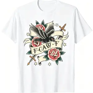 F-Caw-F Crow Shirt | Funny Raven Gothic Bird Humor Unisex Graphic Tee