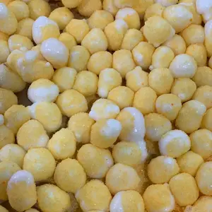 Freeze-dried lemon heads candy - tart and sweet