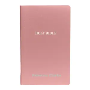 Custom KJV Pink Standard Size Personalized Holy Bible Small Print - tiktok