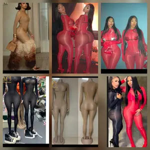Bodysuit/Mesh Jumpsuit Red or Black