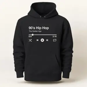 DJ Style 90’s Hip Hop Hoodie - Unisex Pullover, Music Player The Golden Age Boom Bap