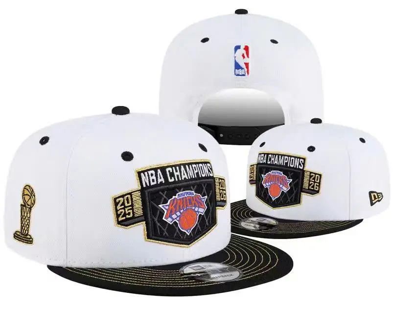 New Era New York Knicks White/Black Conference Champions Finals Snapback Adjustable Hat