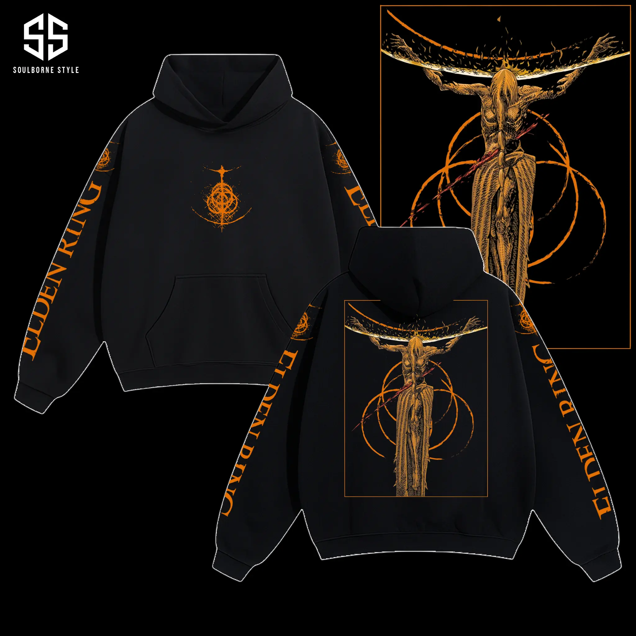 [Soulsborne Style] Vintage Queen Marika - Elden Ring Unisex Hoodie, Soulsborne Gaming Apparel, Game Shirt, Video Game Clothes, Boy Merch, Gift For Him, Gift For Her, Soulslike Streetwear