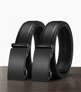 Modern Mens Belt Leather Easy Release Ratchet System Elegant Design with beltsmen Adjustable Buckle for Dress & Casual Wear