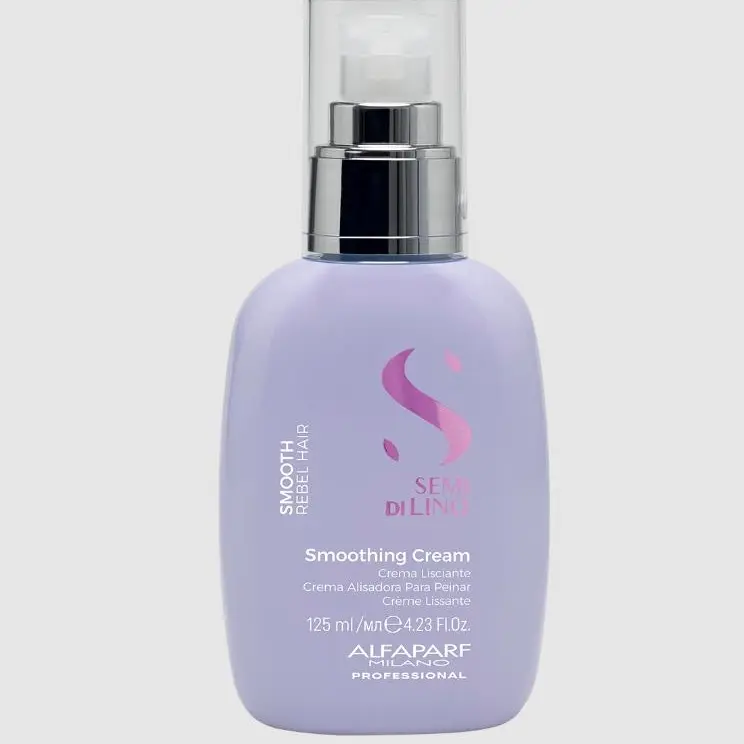 Alfaparf Semi Di Lino Smooth Smoothing Cream, Fragranced Haircare Cosmetic, UV-Protective Scented Hair Treatment for Frizz Control