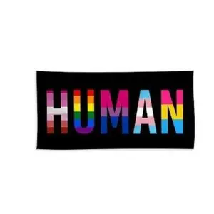 Human LGBTQ+ Flag Banners Black
