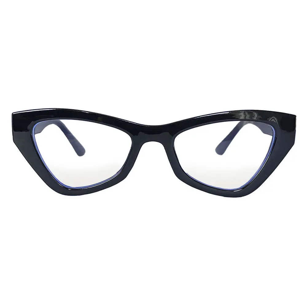 Fifth & Ninth Virginia Women's Cat Eye Blue Light Glasses - Black