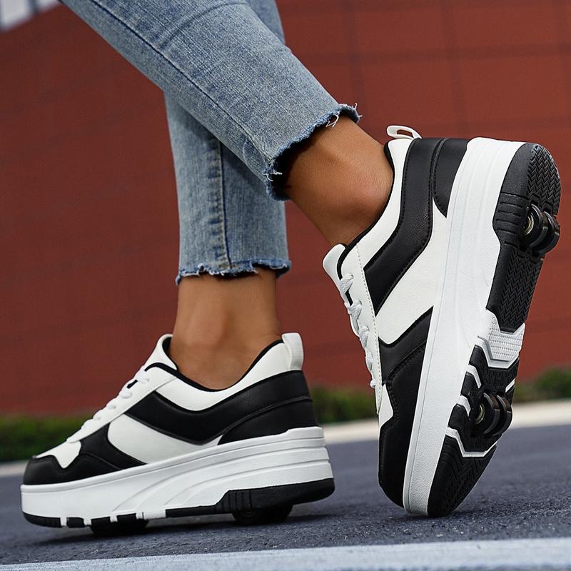 Roller Skate Shoes for Kids Girls Boys Detachable Wheeled Fashion Sneakers