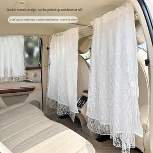 2026 New 4 Seasons Universal Car Divider, Double Layer Lace Partition Curtain for Front & Rear summervibes